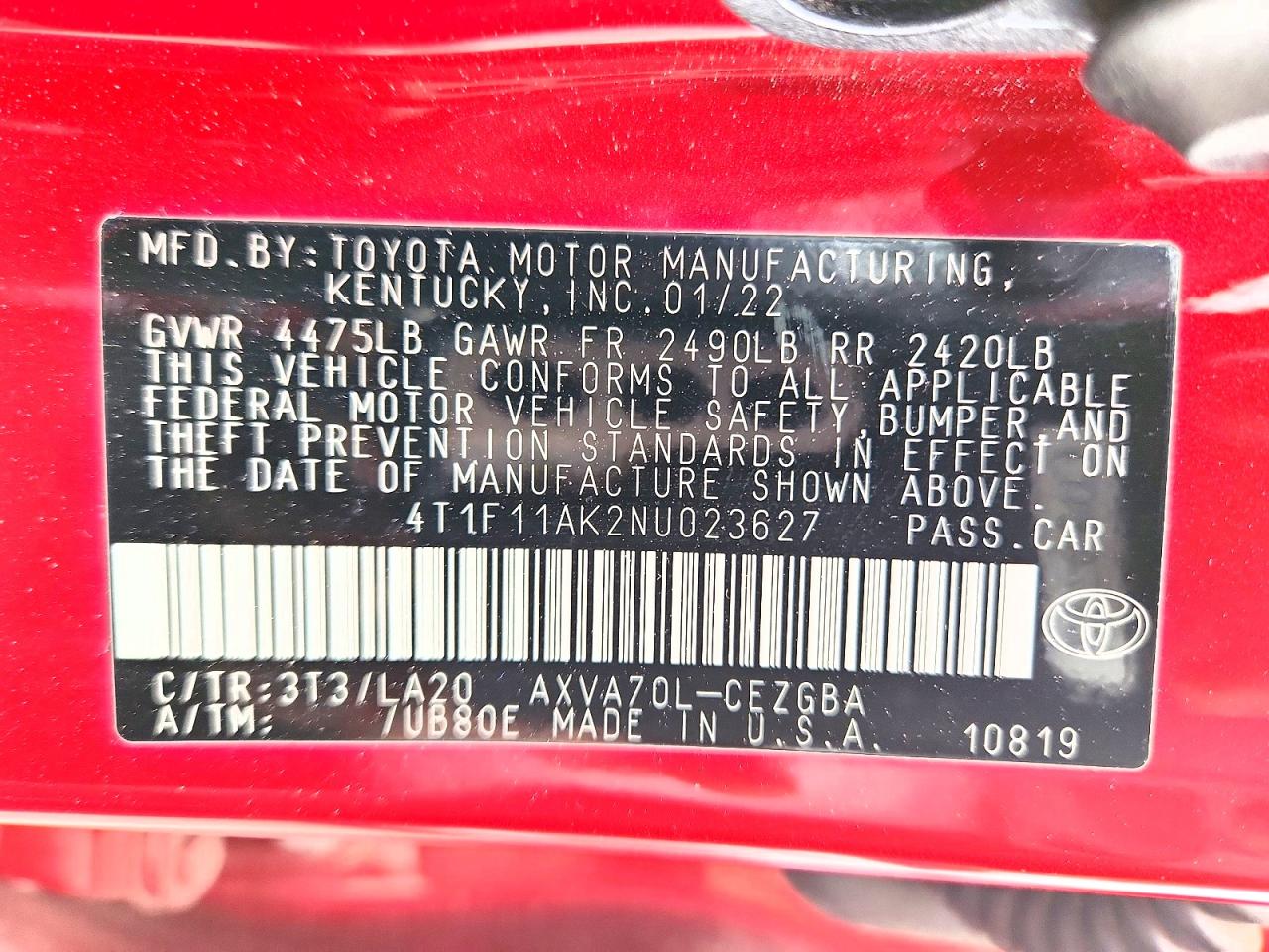 Toyota Camry Xle