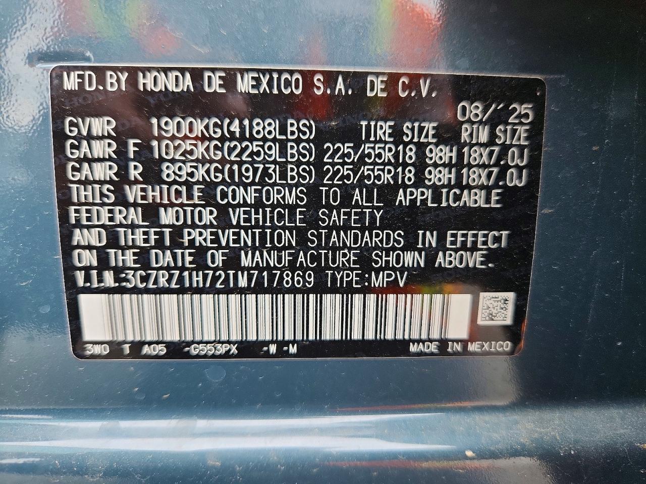 Honda HR-V Exl