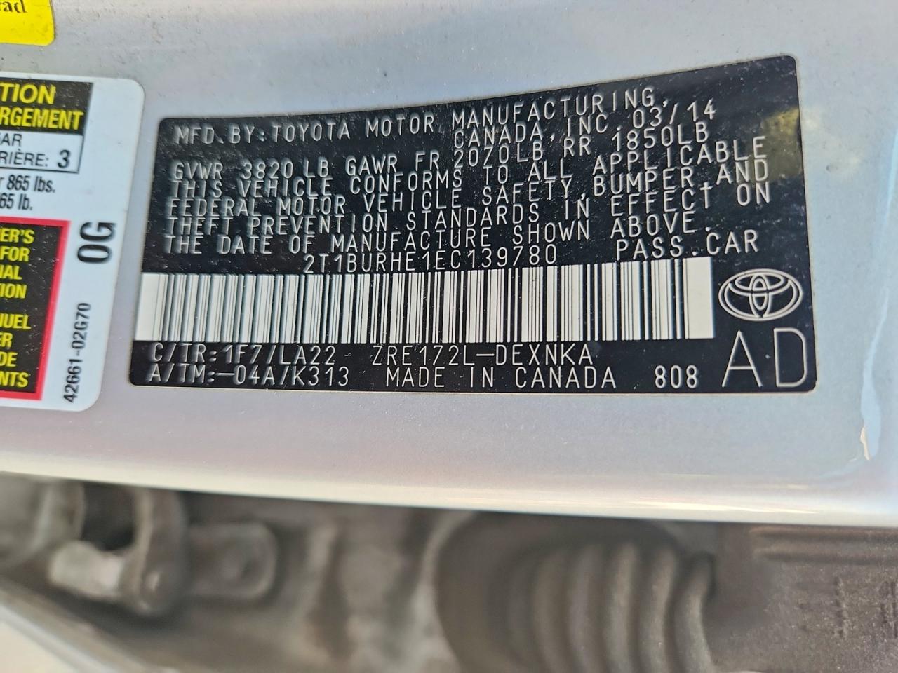 Toyota Corolla Le Premium