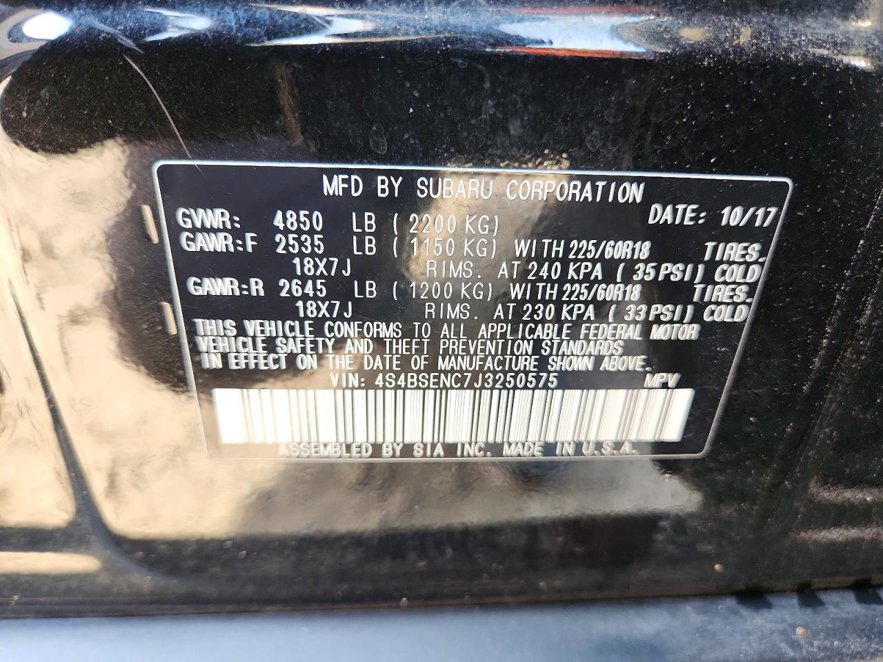 Subaru Outback 3.6r Limited