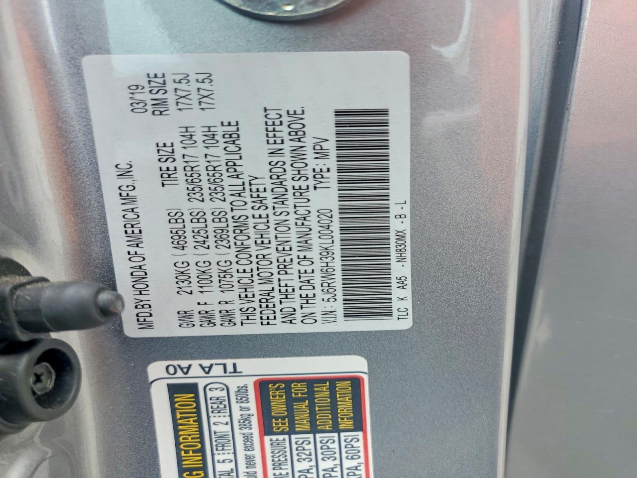 Honda Crv Lx