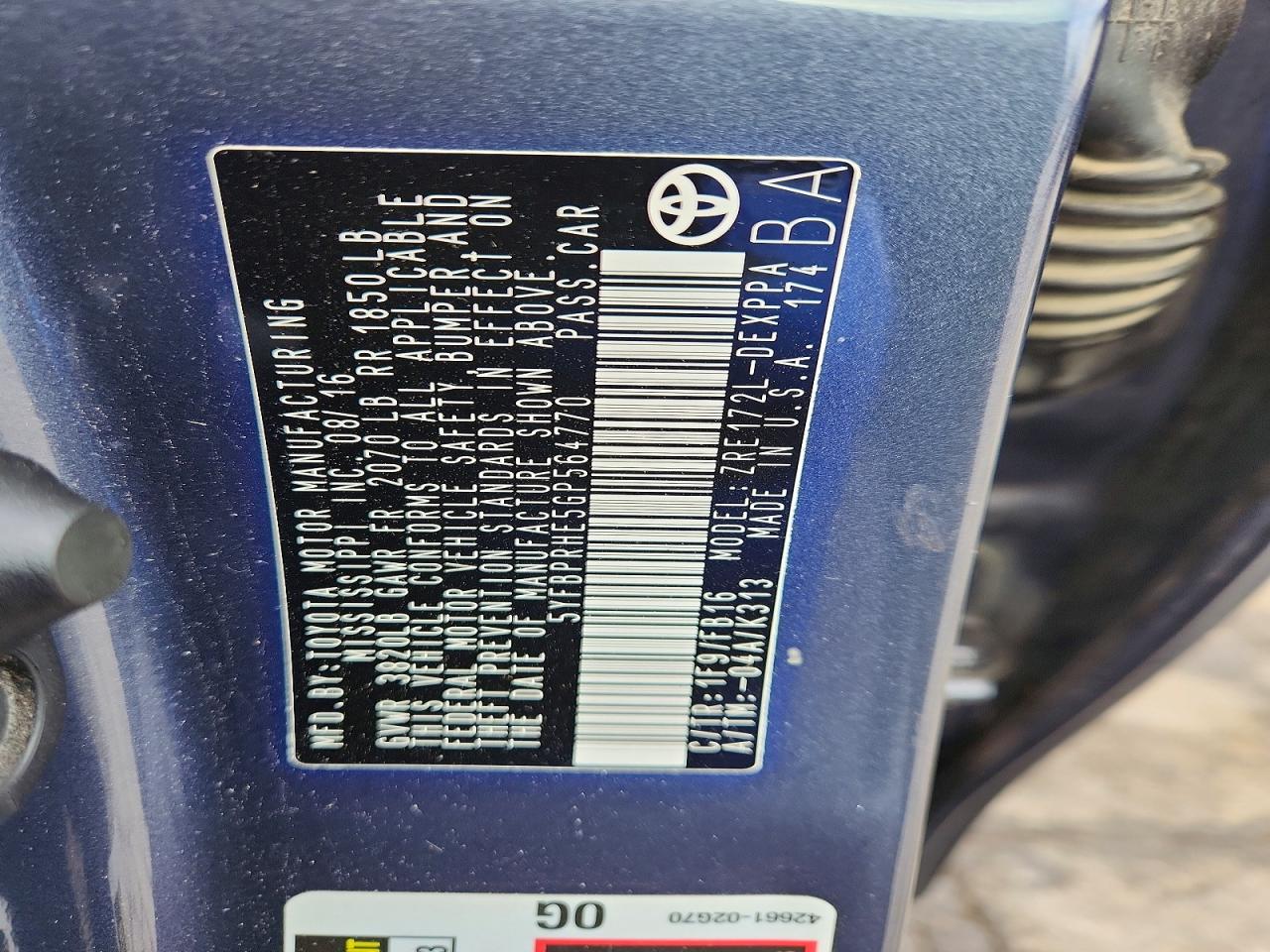 Toyota Corolla Le Eco Plus