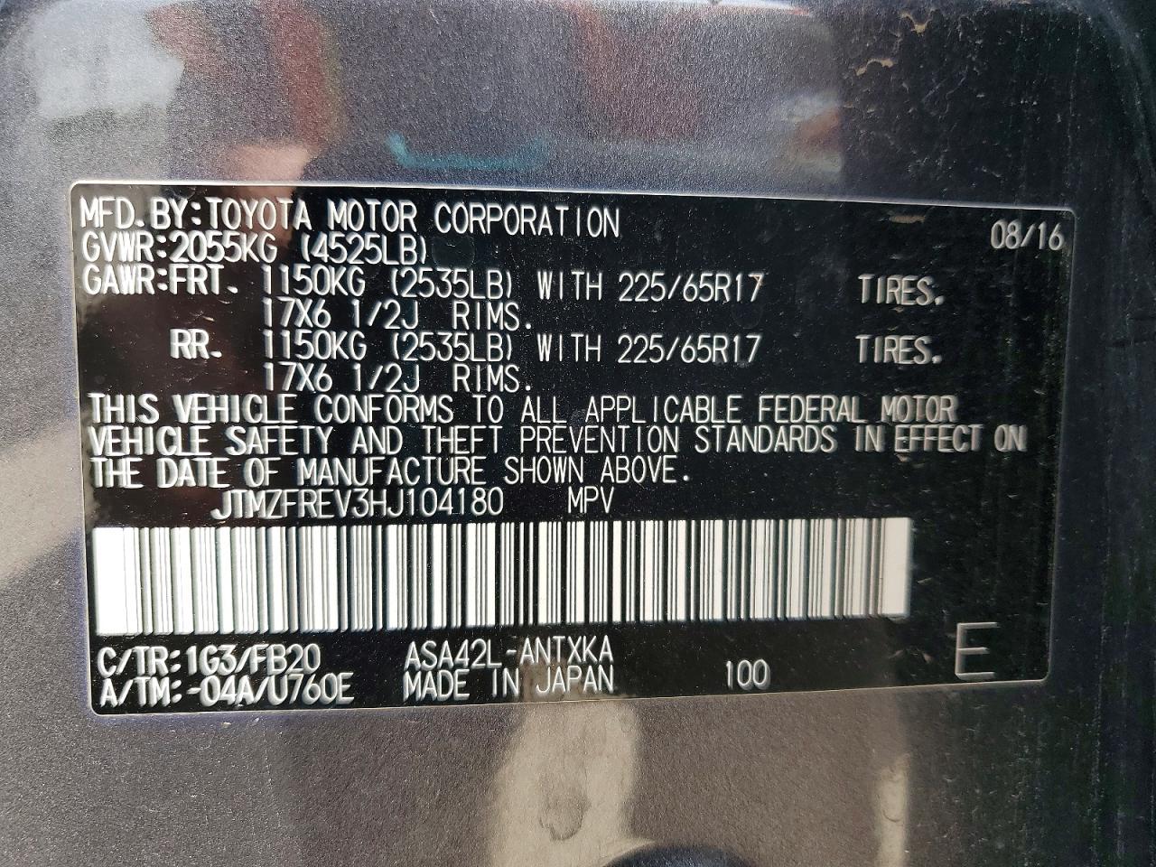 Toyota RAV4 Le