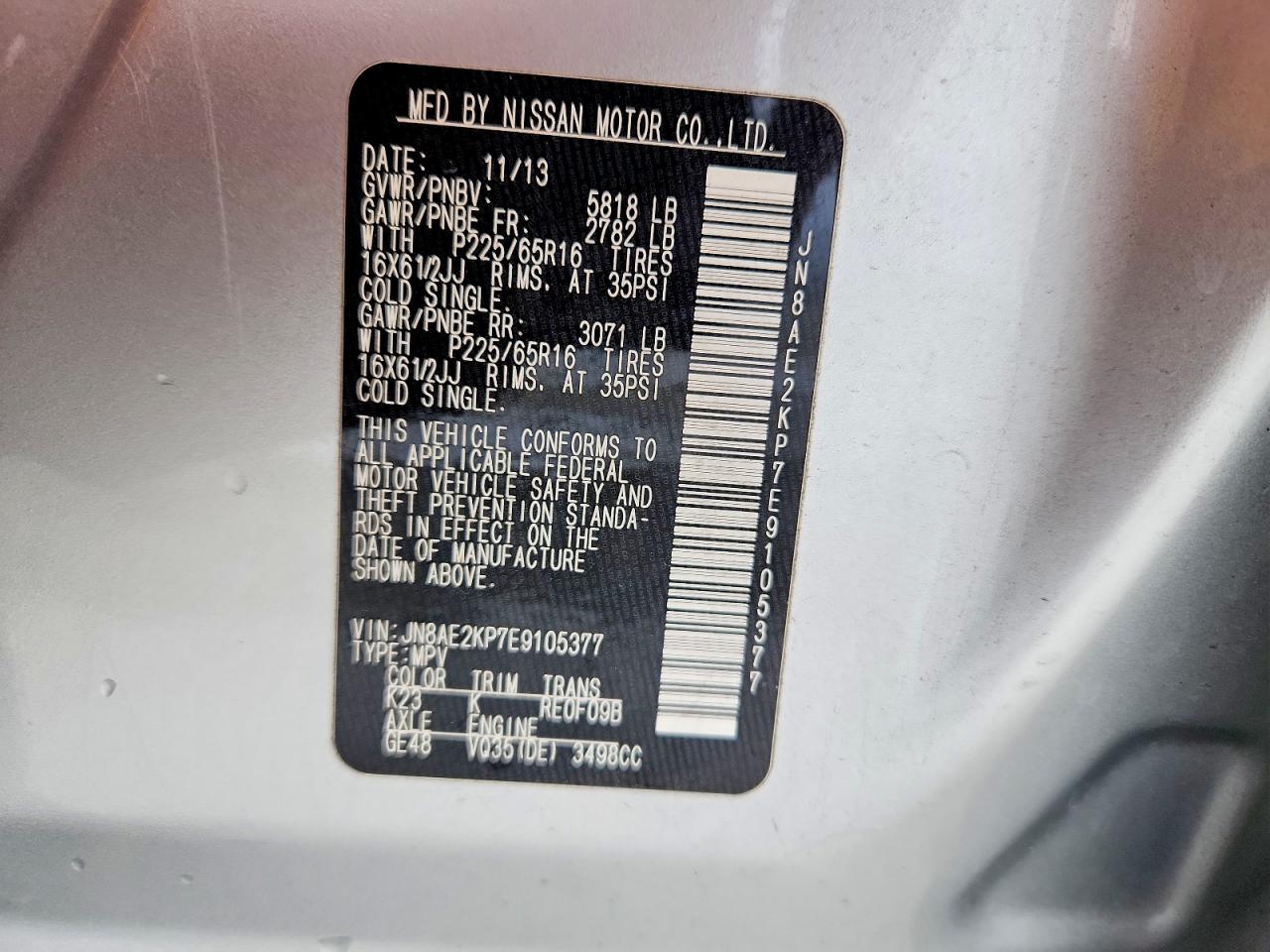 Nissan Quest 3.5 S