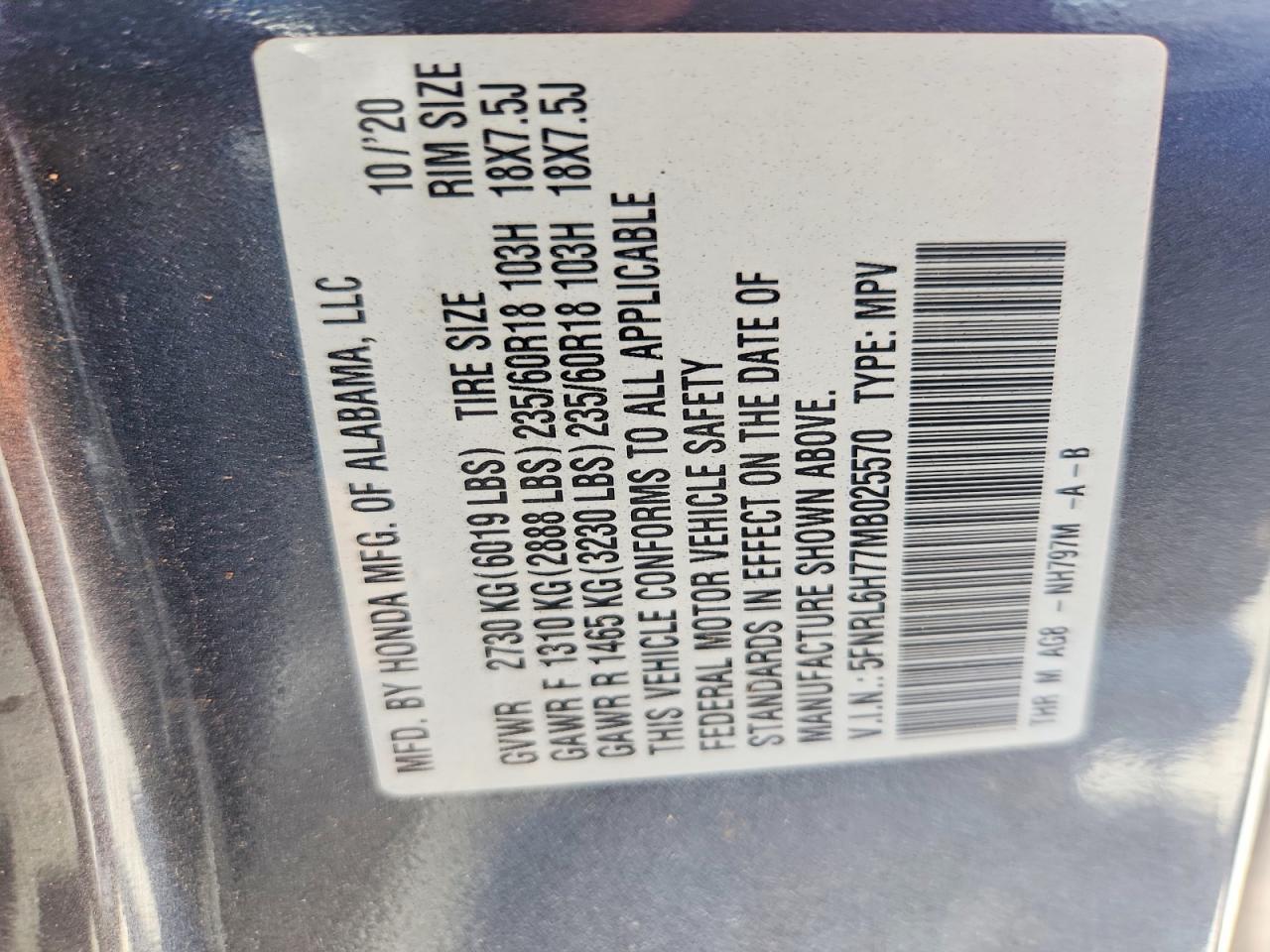 Honda Odyssey Exl