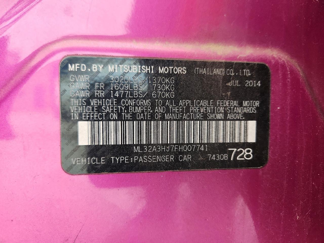 Mitsubishi Mirage De