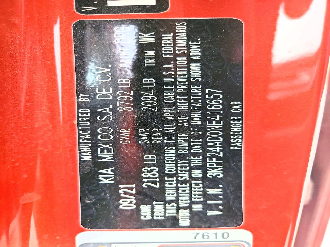 Kia Forte Lxs