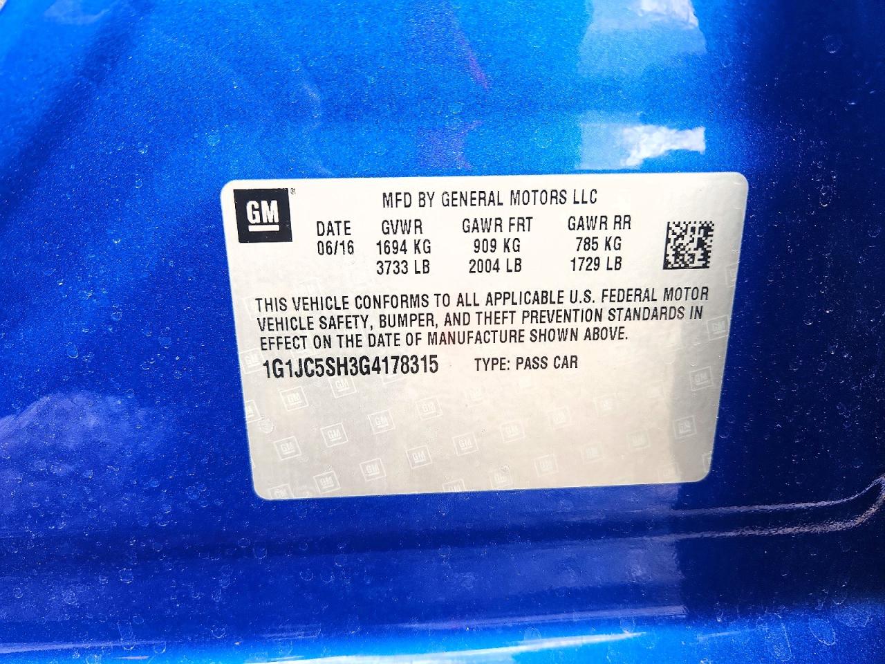Chevrolet Sonic Lt