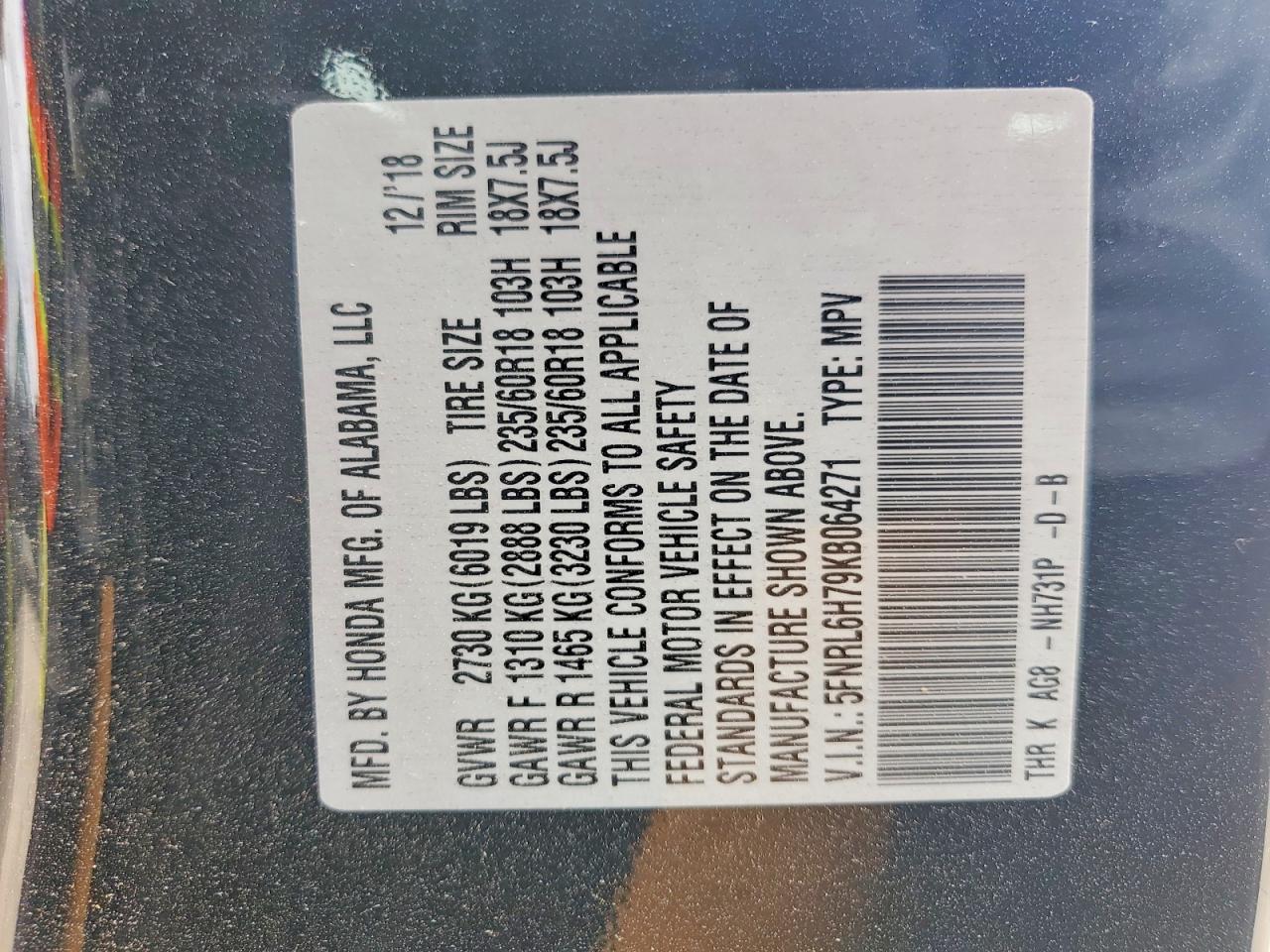 Honda Odyssey Exl