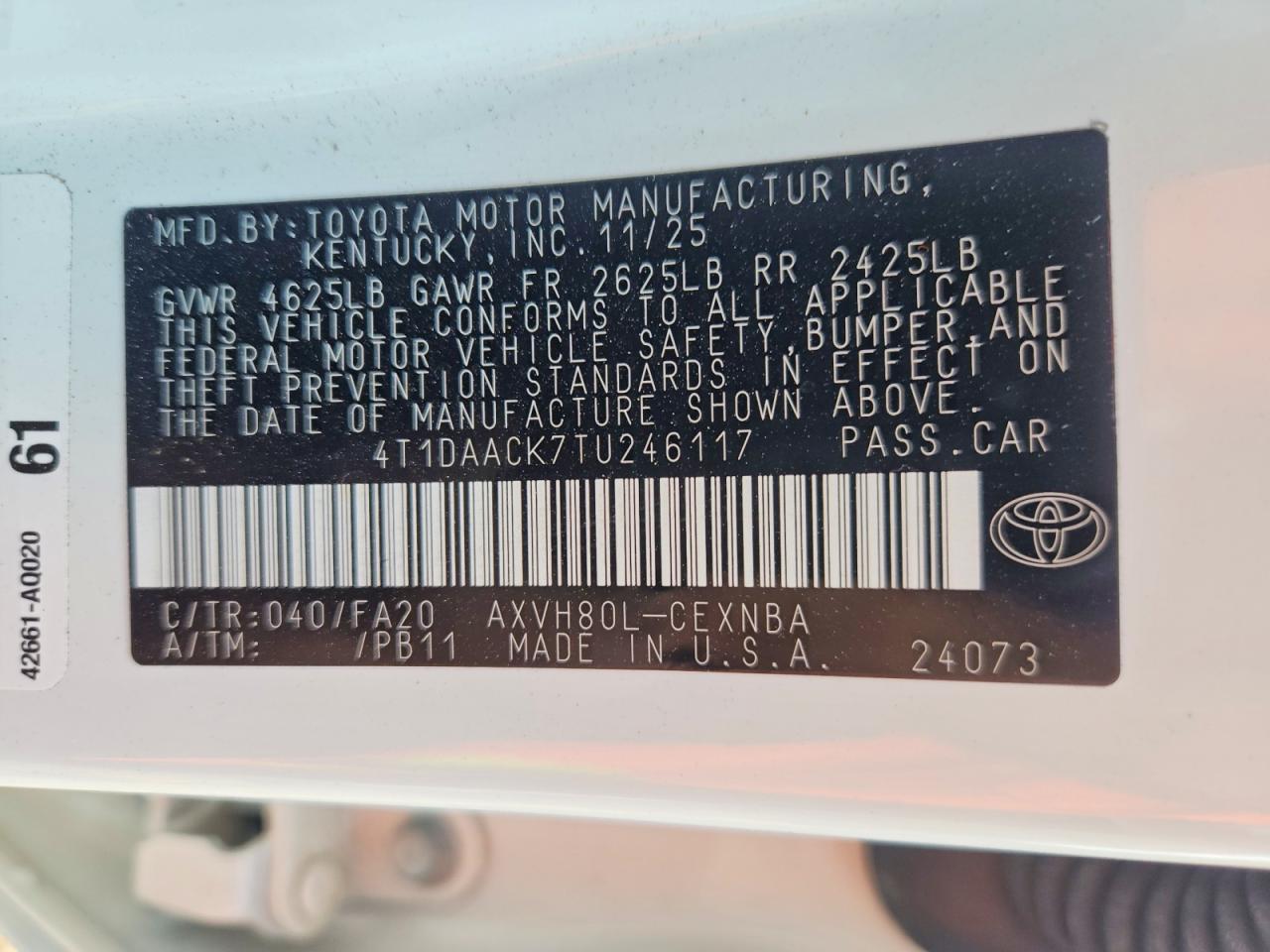 Toyota Camry Le
