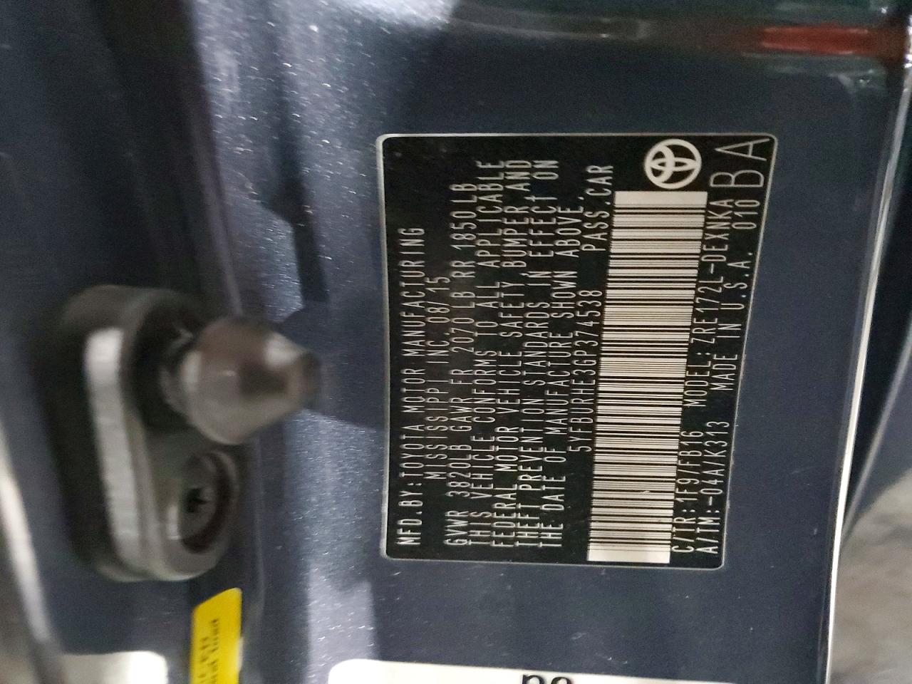 Toyota Corolla Le Plus