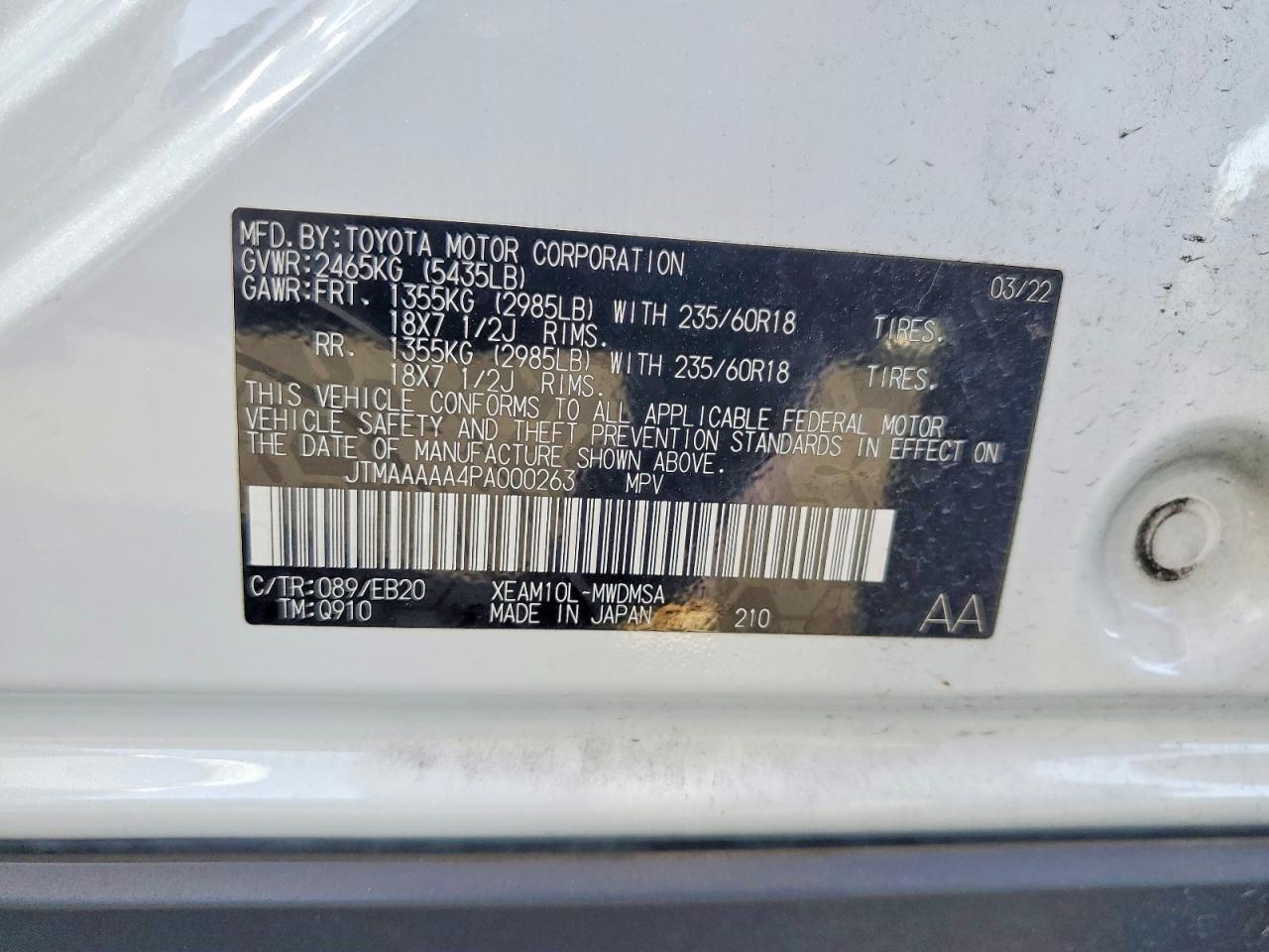 Toyota Bz4x Xle Xle