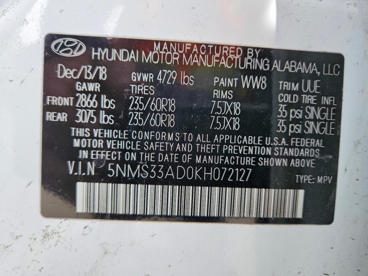 Hyundai SANTA FE Sel Plus 2.4l