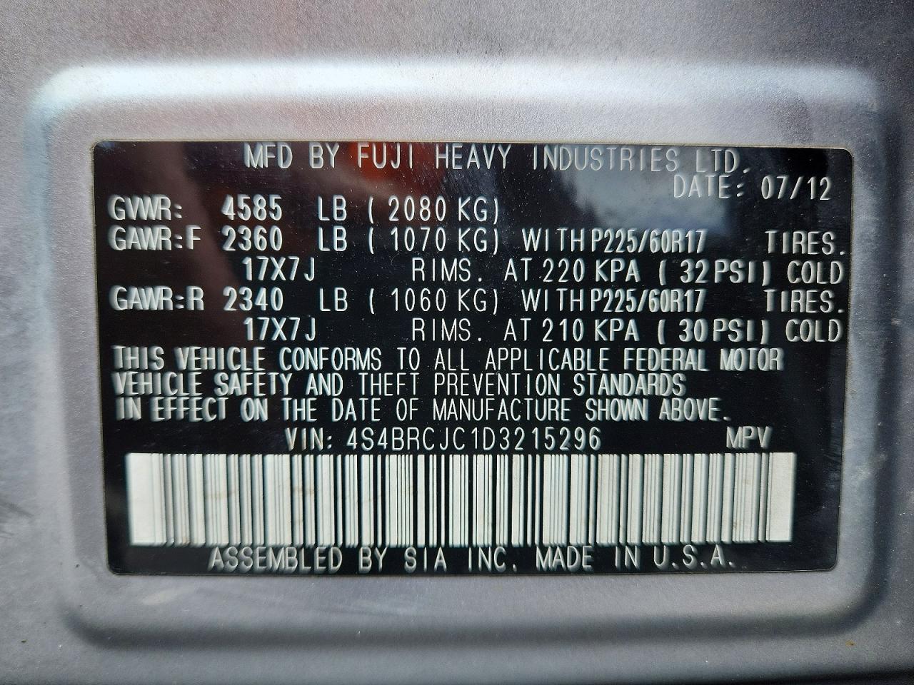 Subaru Outback 2.5i Limited