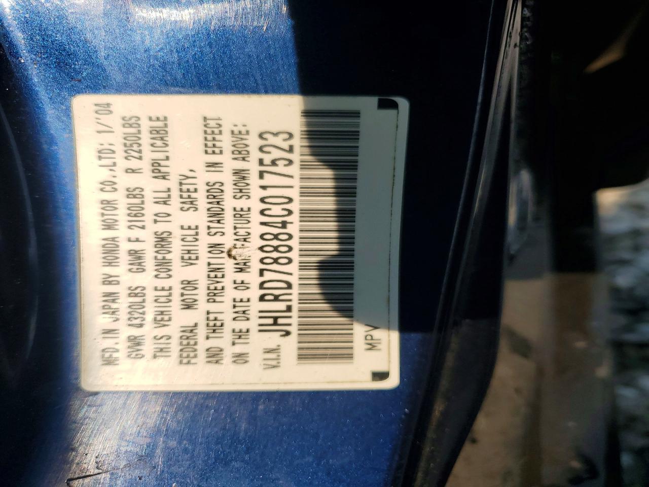 Honda Crv Ex