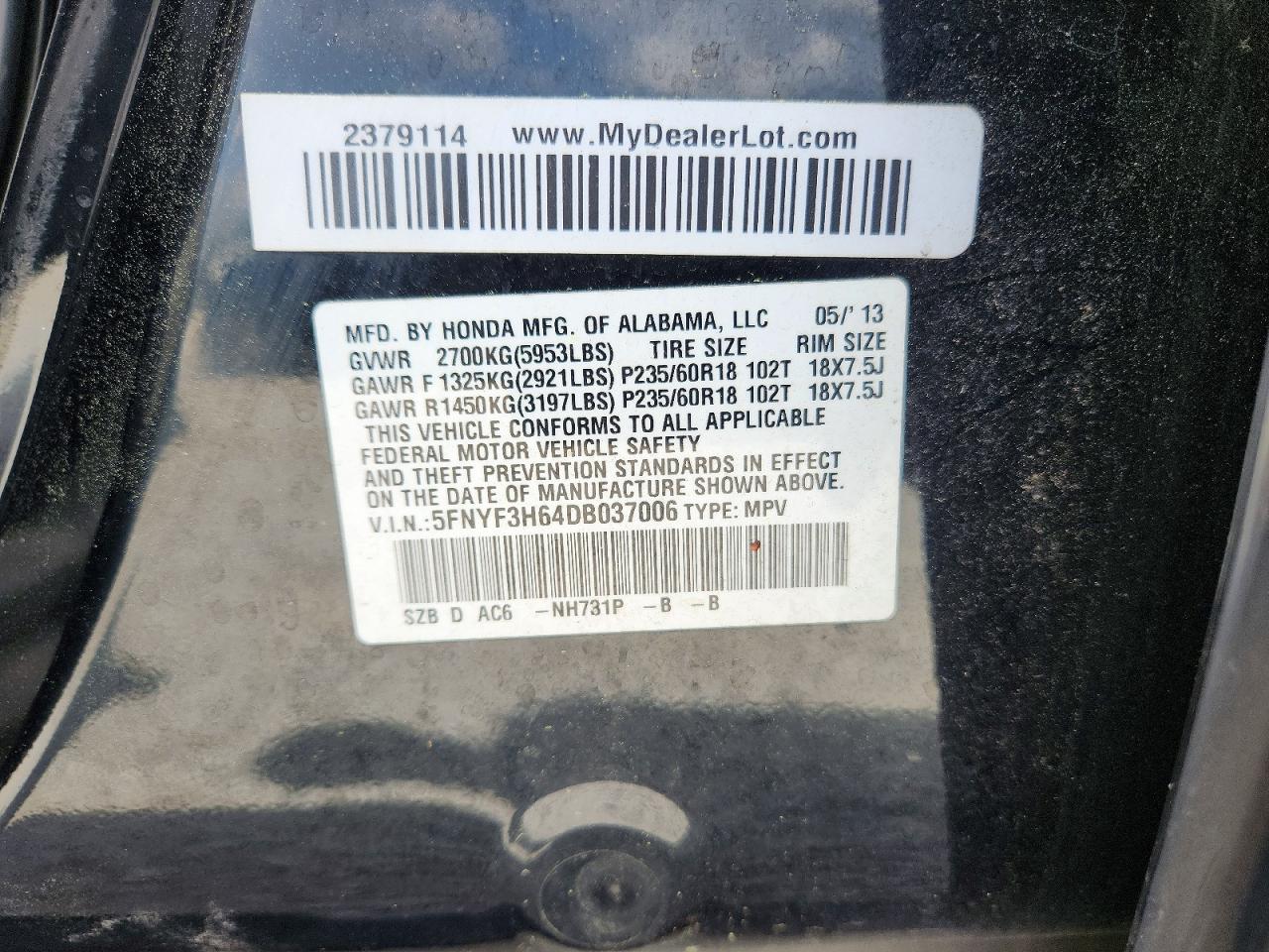 Honda Pilot Exl