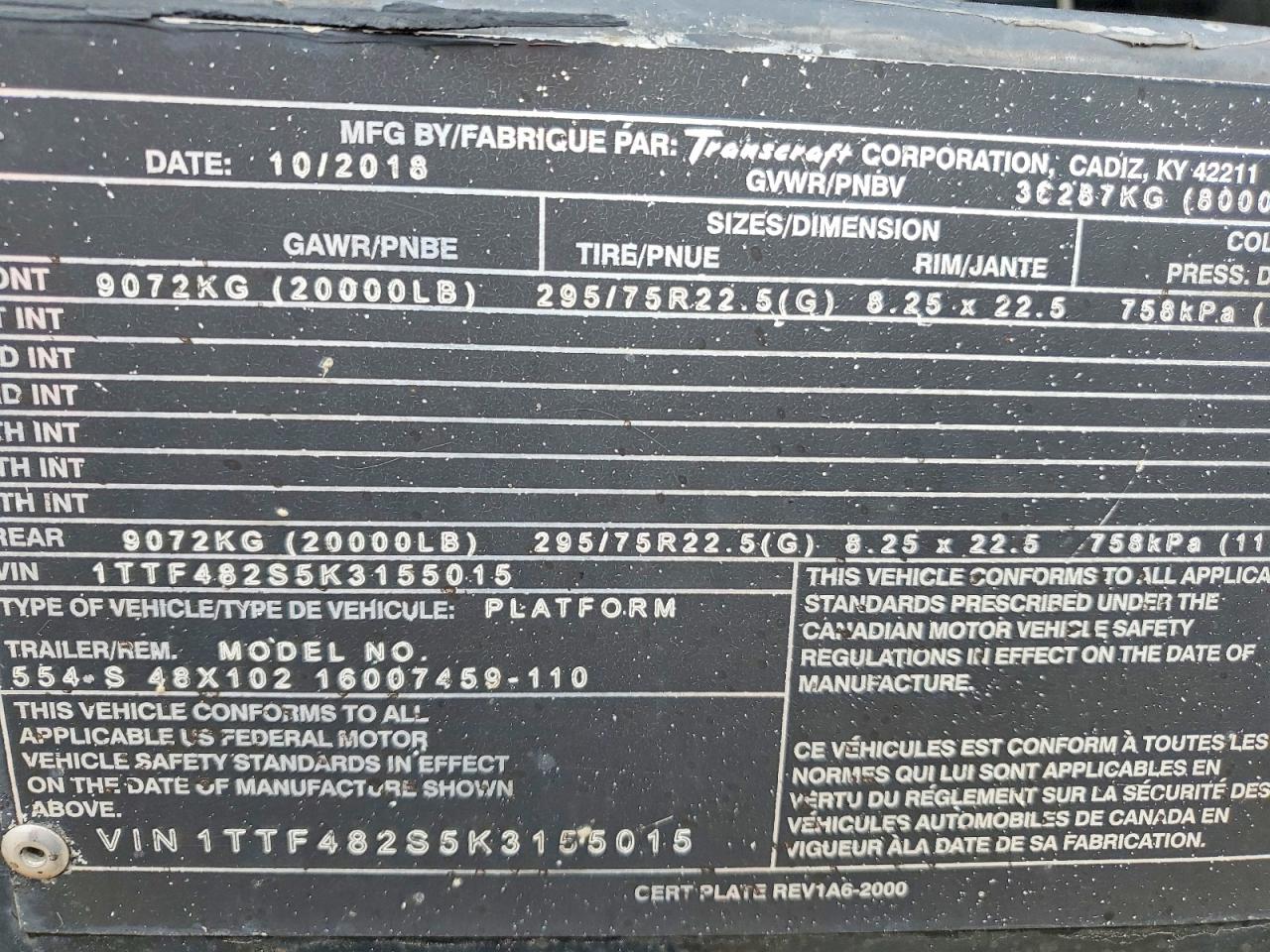Transcraft Wabash Steel Flat