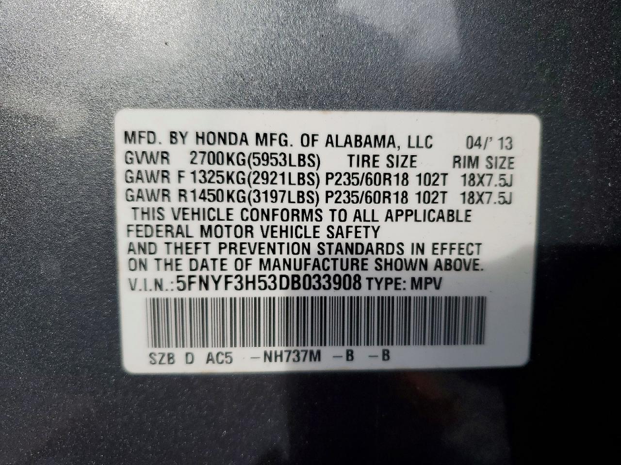 Honda Pilot Exl