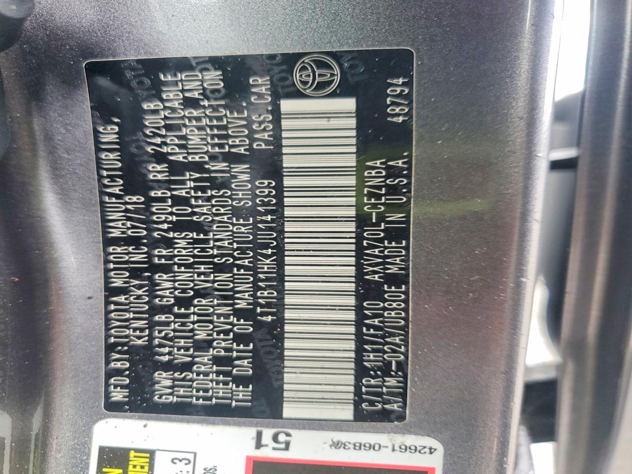 Toyota Camry Le