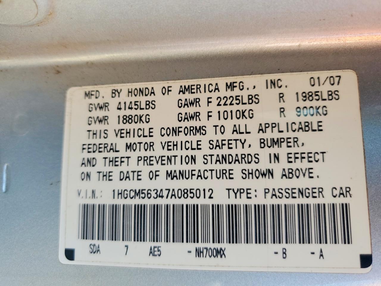 Honda Accord Se