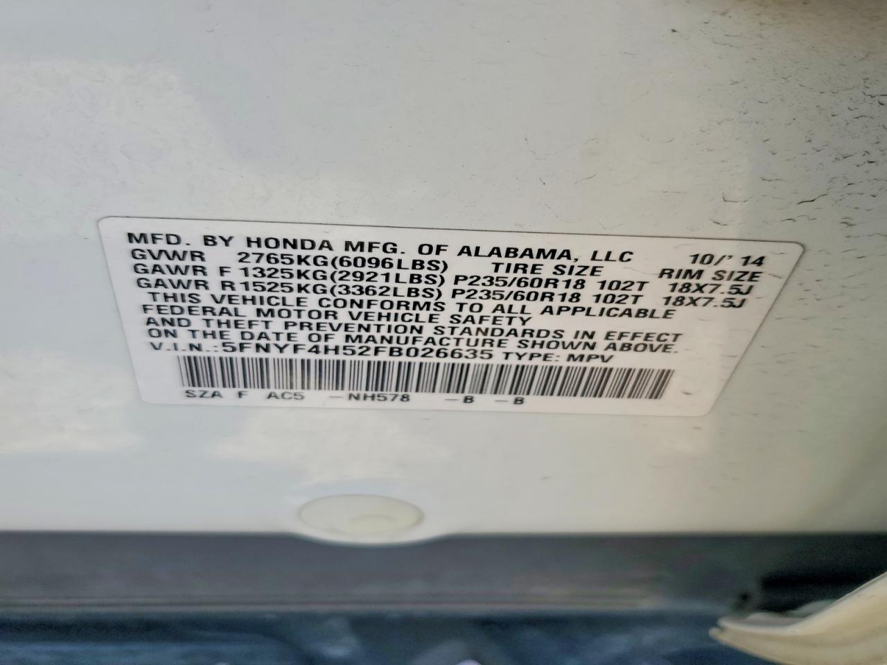 Honda Pilot Exl