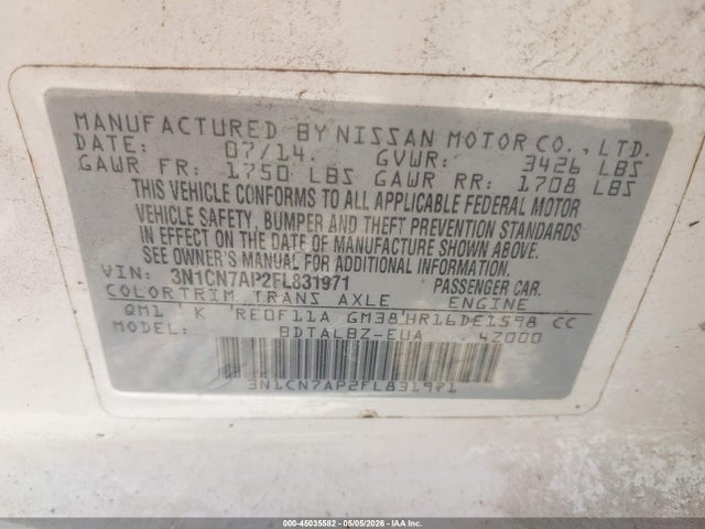 Nissan Versa 1.6 Sv