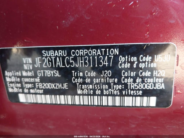 Subaru Crosstrek 2.0i Limited