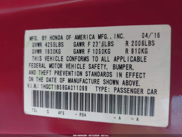 Honda Accord Ex