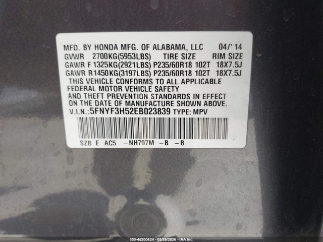 Honda Pilot Ex-l