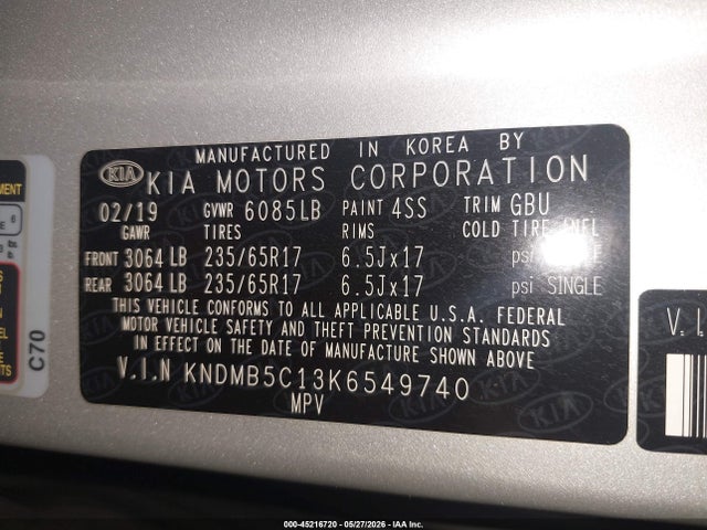 Kia Sedona Lx
