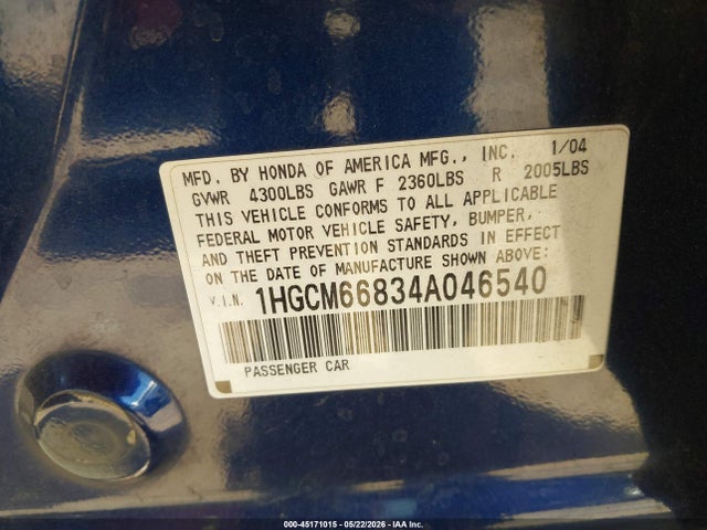 Honda Accord 3.0 Ex