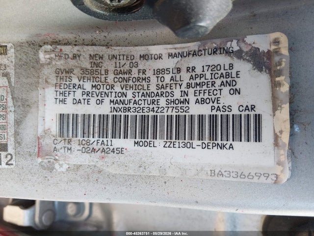 Toyota Corolla Le