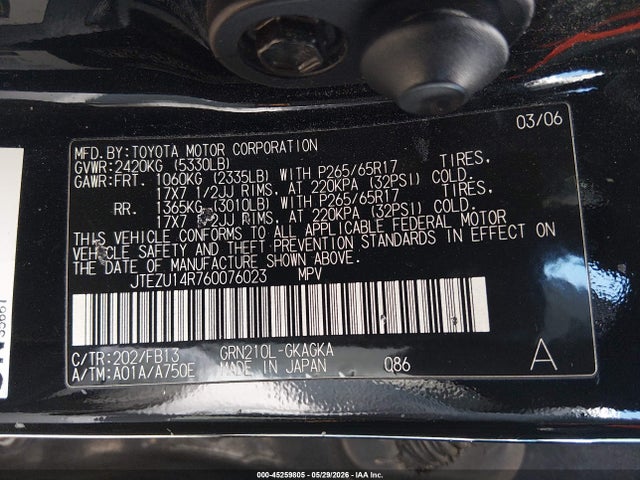 Toyota 4Runner Sr5 Sport V6