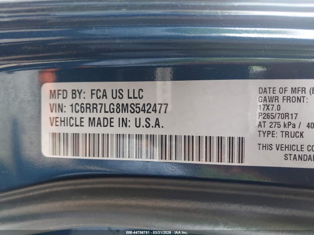 Ram 1500 Slt  4x4 5'7 Box
