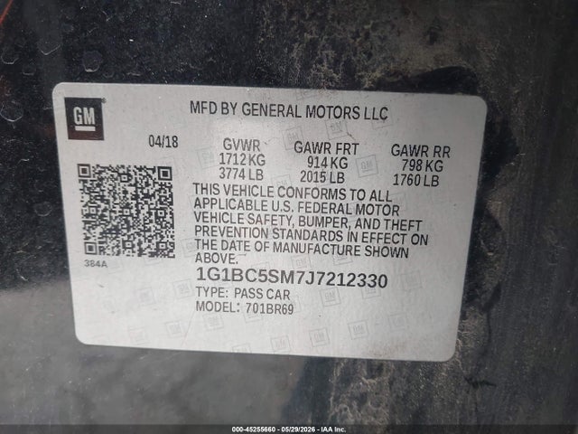 Chevrolet Cruze Ls Auto