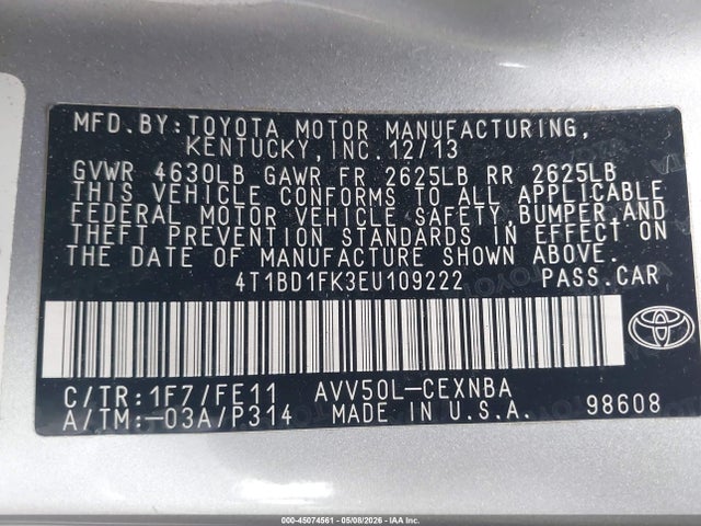 Toyota Camry Le