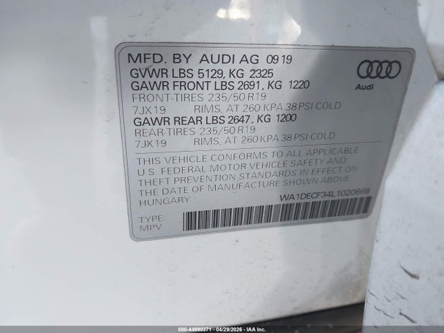 Audi Q3 Premium 45 Tfsi S Line Quattro Tiptronic