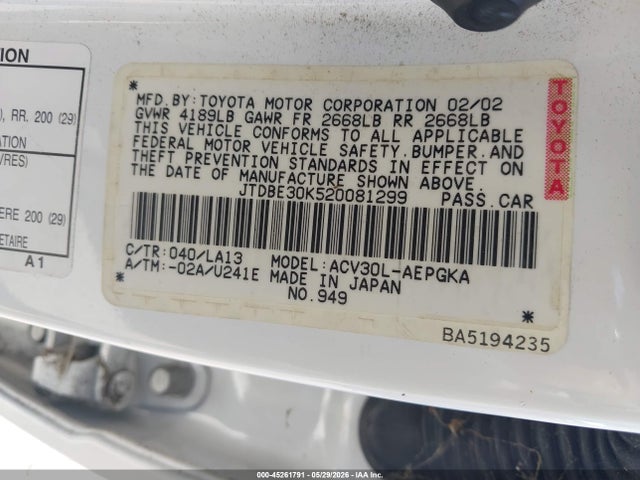 Toyota Camry Xle