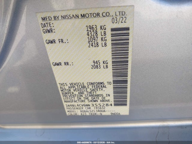 Nissan Altima Sr Fwd