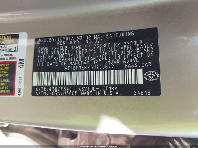 Toyota Camry Le