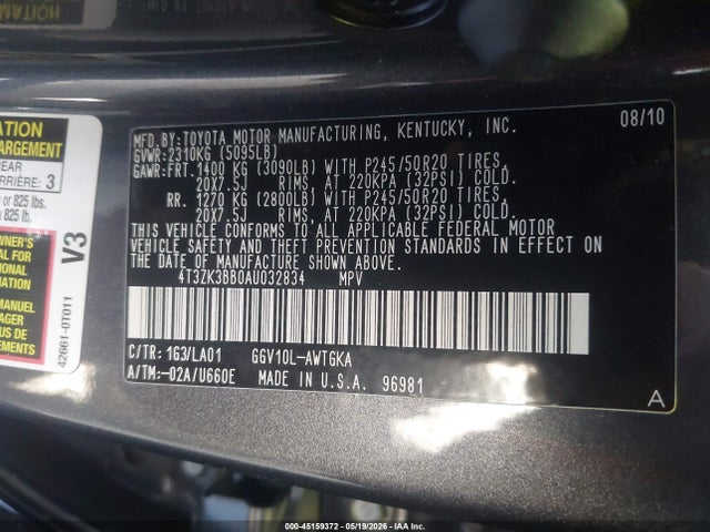 Toyota Venza Base V6