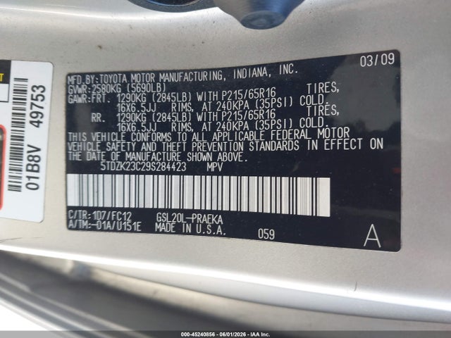 Toyota Sienna Le