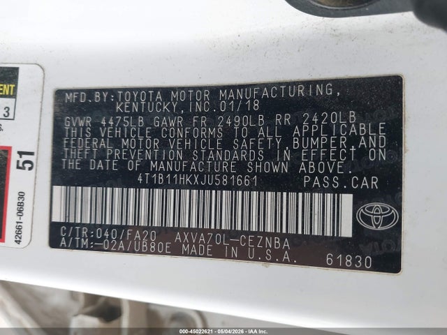 Toyota Camry Le