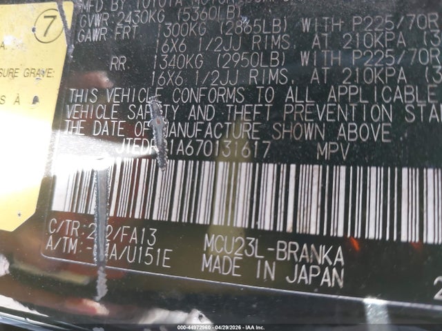 Toyota Highlander V6