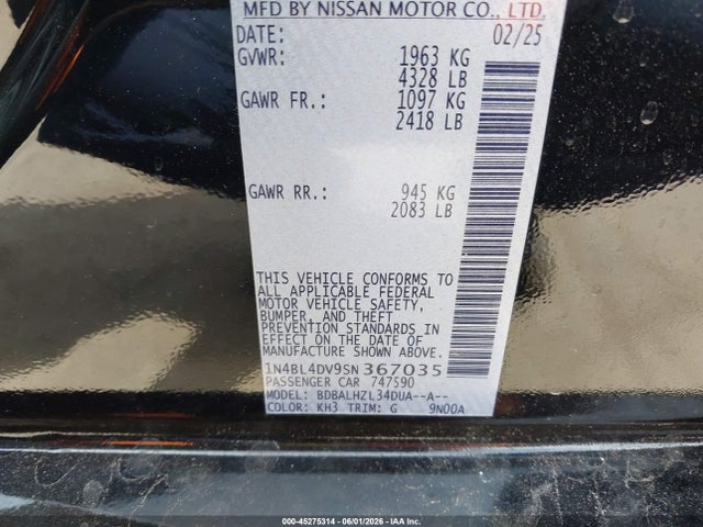 Nissan Altima Sv Fwd