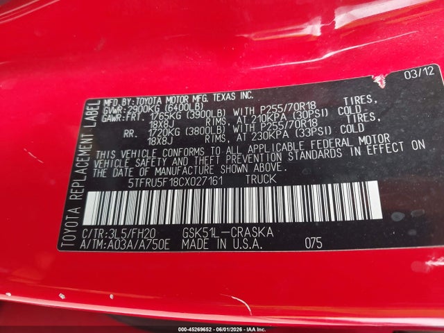 Toyota Tundra Grade V6