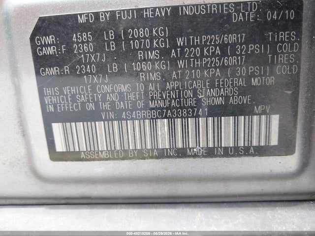 Subaru Outback 2.5i Premium