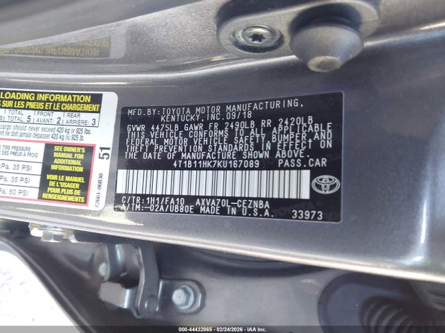 Toyota Camry Le