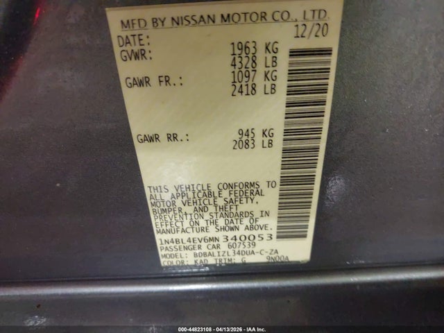 Nissan Altima Sl Fwd