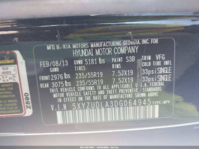 Hyundai SANTA FE Sport 2.0t